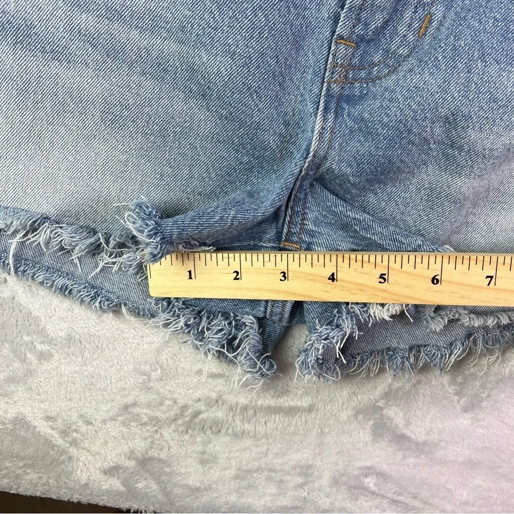 Madewell The Perfect Jean Shorts Size 31 Medium Wash Distressed Summer Casual Ba